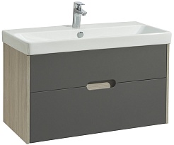 Акватон Тумба под раковину Оливия 90 Грей/Дуб Ойстер – фотография-1