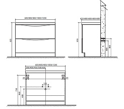 BelBagno Тумба с раковиной ANCONA-N 1200 Bianco Lucido, двухмоечная – фотография-3