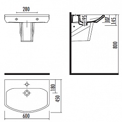 Creavit Раковина Sorti 60 SR060 – фотография-5