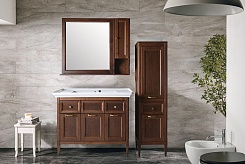 ASB-Woodline Зеркало для ванной Гранда 80 антикварный орех – фотография-4