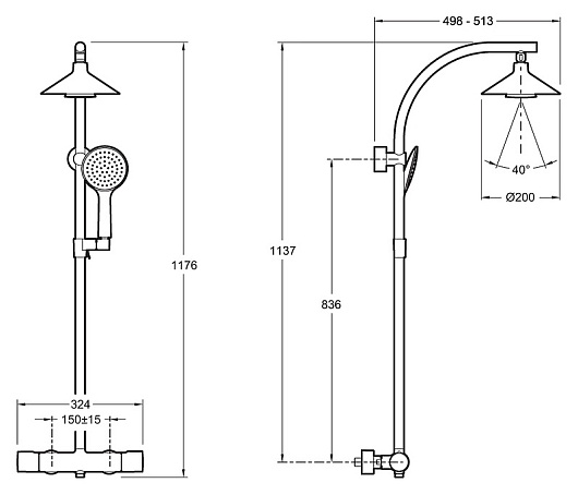 Jacob Delafon Душевая система Moxie E5799-CP – фотография-2