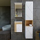 Бриклаер Мебель для ванной Кристалл 40 белая/дуб бунратти – фотография-17
