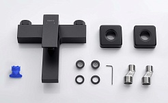 Aquatek Смеситель для душа и ванны Либра AQ1640MB матовый черный – фотография-4