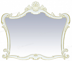 Misty Зеркало Misty Bianco 120 белое/сусальное золото – фотография-1