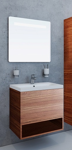 Am.Pm Мебель для ванной Gem 75 орех, 1 ящиком – картинка-9