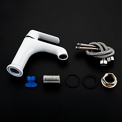 Frap Смеситель для раковины H31 F1031 белый/хром – фотография-2