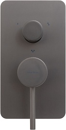 Allen Brau Смеситель для ванны Priority 5.31A11-MG (с внутренней частью, 3 выхода) графит браш – фотография-1