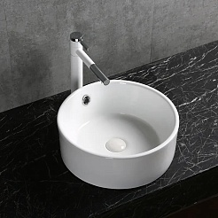 Ceruttispa Раковина накладная 42 CR7022 белая – фотография-2