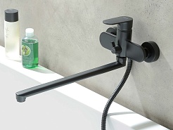 Aquatek Смеситель для ванны Ника AQ1833MB матовый черный – фотография-3