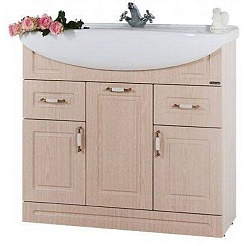 Водолей Тумба с раковиной Капри 90 R дуб – фотография-1