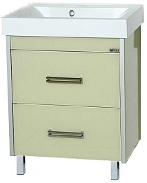 Misty Тумба с раковиной Джулия QVATRO 60 бежевая – фотография-1