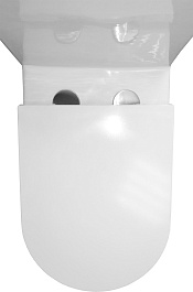 Azario Унитаз-моноблок Scala AZ-8101 безободковый с бачком с сиденьем микролифт белый – фотография-12