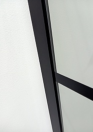 Ceruttispa Душевое ограждение Muza T100 профиль черный стекло прозрачное с рисунком – фотография-9