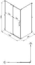 Triton Душевой уголок Терра-Голд 120x90 стекло прозрачное профиль золото – фотография-12