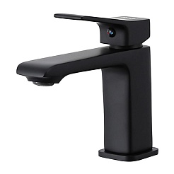 Frap Смеситель для раковины H84-6 F1084-6 черный – фотография-1