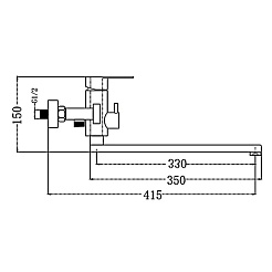 Frap Смеситель для ванны F22805 сатин – фотография-3