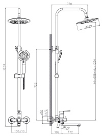 Mixline Душевая стойка 553212 хром – фотография-5