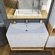 Бриклаер Мебель для ванной Кристалл 100 с нишей белая/дуб бунратти – фотография-25