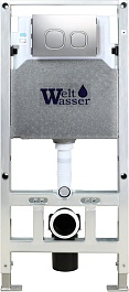WeltWasser Инсталляция для унитаза Amberg 506 ST MT-CR с клавишей смыва хром матовый – фотография-1