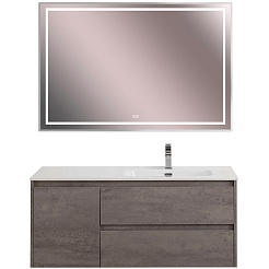 BelBagno Тумба с раковиной Kraft 120 R подвесная Cemento Grigio – фотография-9