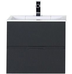 Aquanet Тумба с раковиной "Алвита 60" серый антрацит – фотография-5