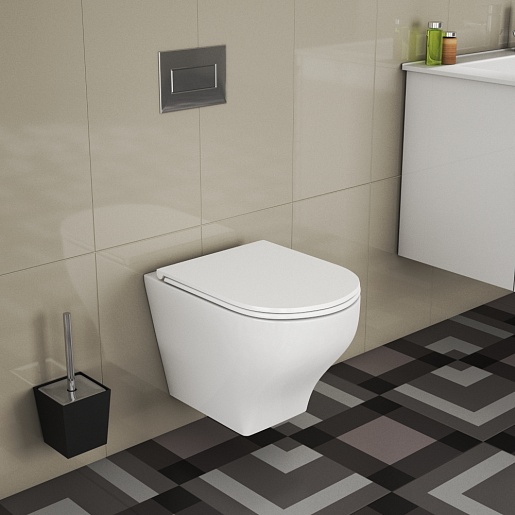 Owl 1975 Унитаз безободковый Eld Ruta Line-Hс сиденьем DP микролифт – фотография-6