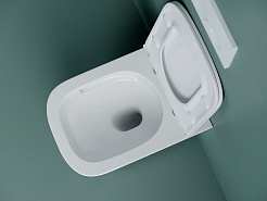 Ceramicanova Подвесной унитаз Union Торнадо CN4009T безободковый белый – фотография-7