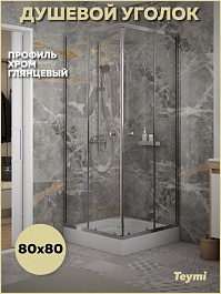 Teymi Душевой уголок Helmi 80х80 с поддоном T00601 – фотография-2