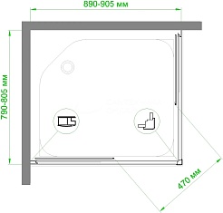 Royal Bath Душевой уголок 90/80 HPD RB 8090 HPD-T белый – фотография-4