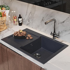 Mixline Мойка кухонная ML-GM31 антрацит – фотография-4