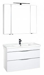 Aquanet Мебель для ванной "Эвора 100" белая – фотография-1