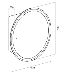 Equil Зеркальный шкаф Smile D70 графит софт – фотография-4