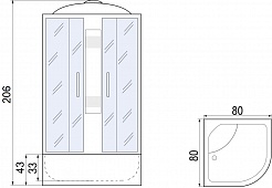 River Душевая кабина Nara 80/43 MT – фотография-15
