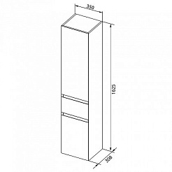 Aquanet Пенал для ванной Йорк 35 – фотография-5