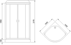 Royal Bath Душевая кабина HK RB 100HK6-WC-BL 100x100 стекло матовое профиль черный матовый – фотография-4