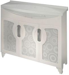 Какса-а Тумба с раковиной Каприз зеркальный 105 – фотография-1