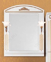 Водолей Зеркало "Кармен 65" белое/золото – фотография-4
