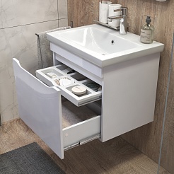 Vigo Тумба под раковину Grani 600-0-1 подвесная белая – фотография-3