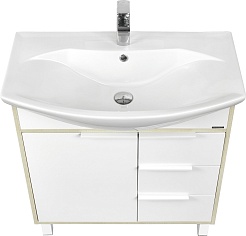 Акватон Тумба под раковину Рико 80 белая, ясень фабрик – фотография-3