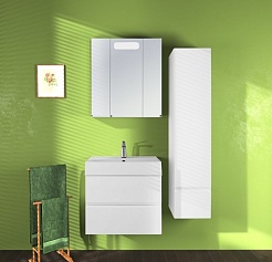 Водолей Пенал для ванной Салли 35 L белый – фотография-5