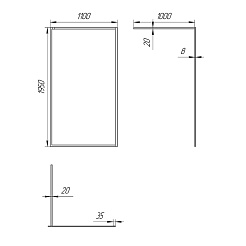 Paini Душевая перегородка PAINI-WalkIN110G 110x195 рисунок решетка – фотография-6