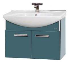 Misty Тумба для умывальника Джулия 75 подвесная зеленая – фотография-1