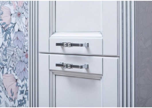 Aquanet Пенал для ванной Селена 40 L белый/серебро – фотография-6