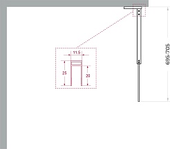 BelBagno Душевая перегородка Uno UNO-L-1-TB-70-C-Cr 70x200 профиль хром стекло прозрачное – фотография-8