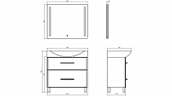 ASB-Mebel Мебель для ванной Андрия 85 – фотография-3