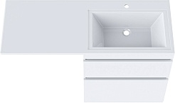 Vivon Тумба под раковину под стиральную машину Donna 130 напольная белый глянец эмаль – фотография-4