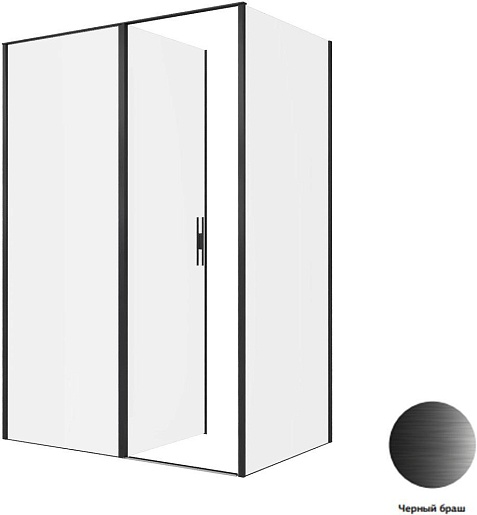Allen Brau Душевой уголок Priority 140x90 3.31036.BBA/3.31045.BBA чёрный браш – картинка-3