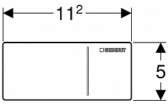Geberit Кнопка смыва Sigma 70 115.635.SI.1 белое стекло – фотография-3