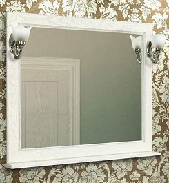 Акватон Зеркало для ванной "Жерона 105" белое серебро – фотография-1