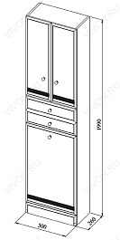 Aquanet Пенал для ванной "Марсель А-103" – фотография-2
